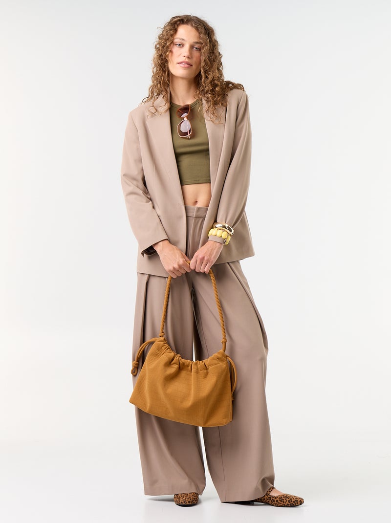 Veste de tailleur longue Marron - Kiabi