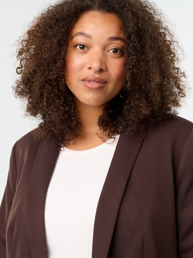 Veste de tailleur longue Marron - Kiabi