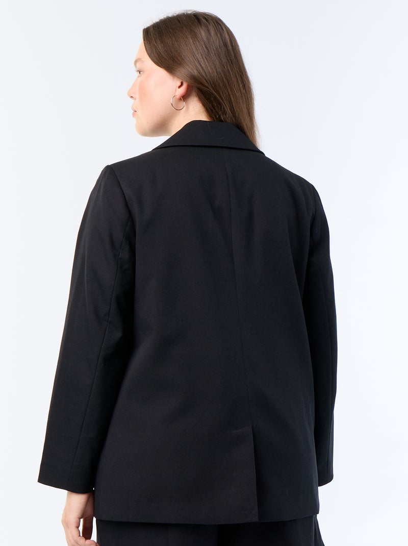 Veste de tailleur longue Noir - Kiabi