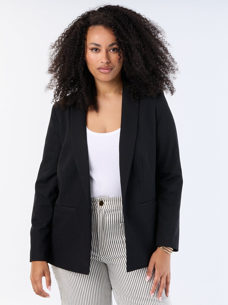 Veste de tailleur longue Noir - Kiabi