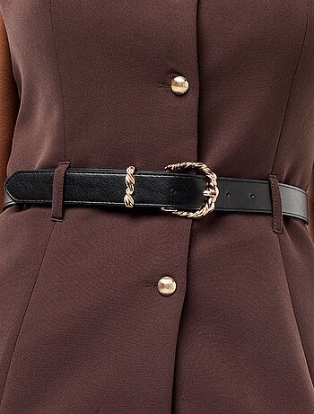 Veste de tailleur sans manches avec ceinture