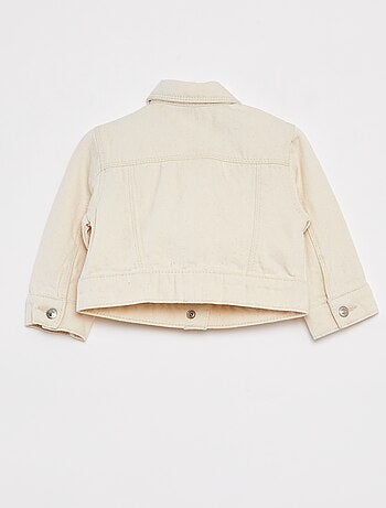 Veste denim avec ouverture pressionnée