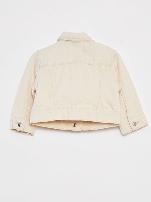 Veste denim avec ouverture pressionnée - Kiabi