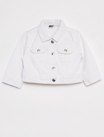 Veste denim avec ouverture pressionnée