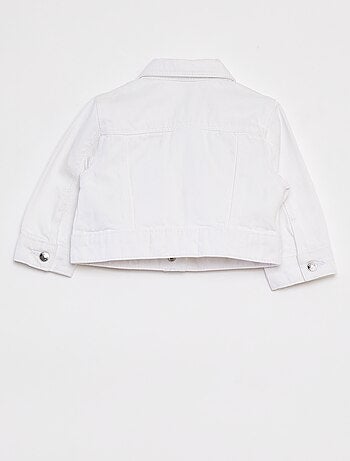 Veste denim avec ouverture pressionnée