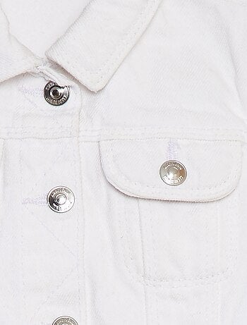 Veste denim avec ouverture pressionnée