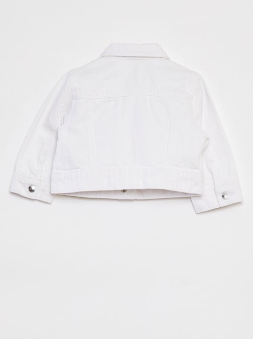 Veste denim avec ouverture pressionnée - Kiabi