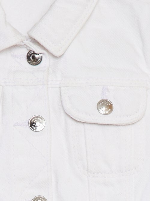 Veste denim avec ouverture pressionnée - Kiabi