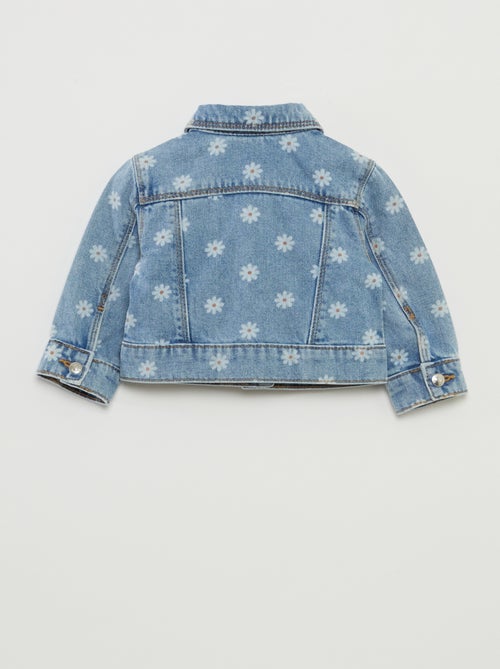 Veste denim avec ouverture pressionnée - Kiabi