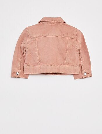 Veste denim avec ouverture pressionnée