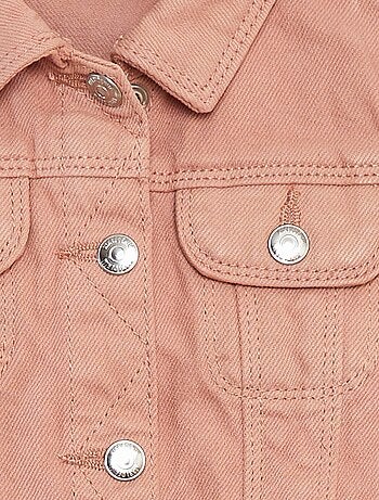 Veste denim avec ouverture pressionnée