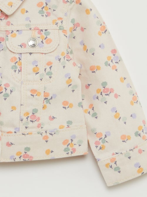 Veste denim avec ouverture pressionnée - Kiabi