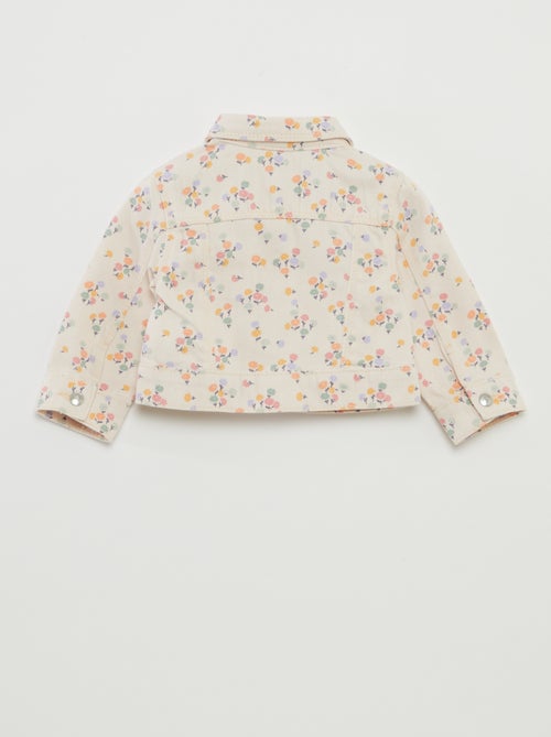 Veste denim avec ouverture pressionnée - Kiabi