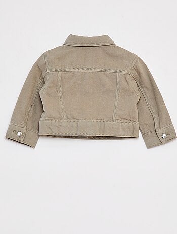 Veste denim avec ouverture pressionnée