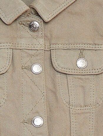 Veste denim avec ouverture pressionnée