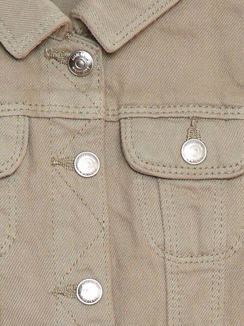 Veste denim avec ouverture pressionnée - Kiabi