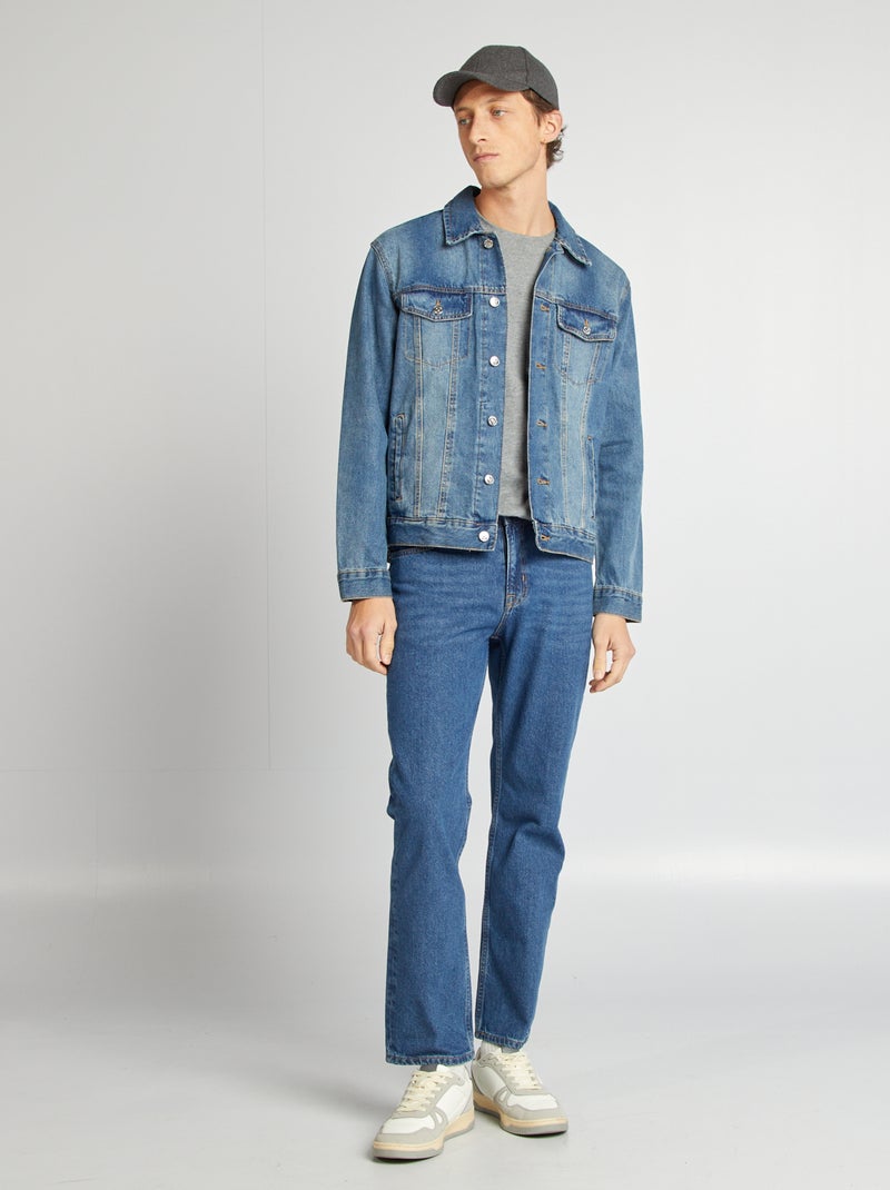 Veste denim boutonnée Denim - Kiabi
