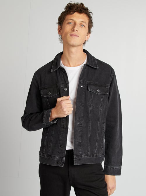 Veste denim boutonnée - Kiabi