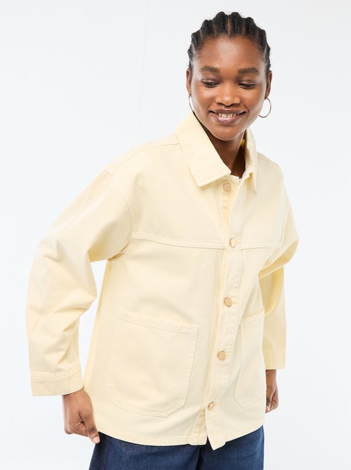 Veste denim courte avec 2 poches plaquées - Kiabi