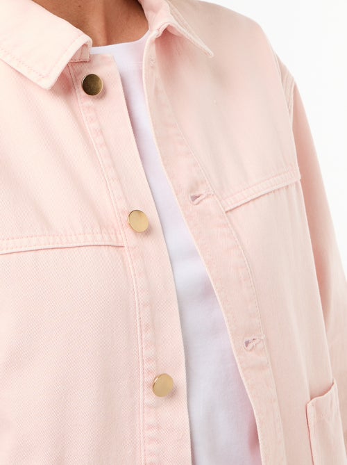 Veste denim courte avec 2 poches plaquées - Kiabi