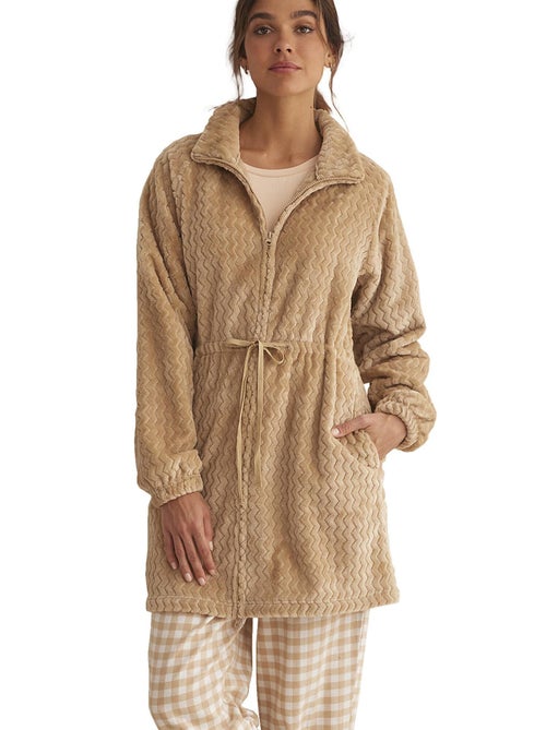 Veste d'intérieur robe de chambre zippée supersoft complementos - Kiabi Veste d'intérieur robe de chambre zippée supersoft complementos - Kiabi