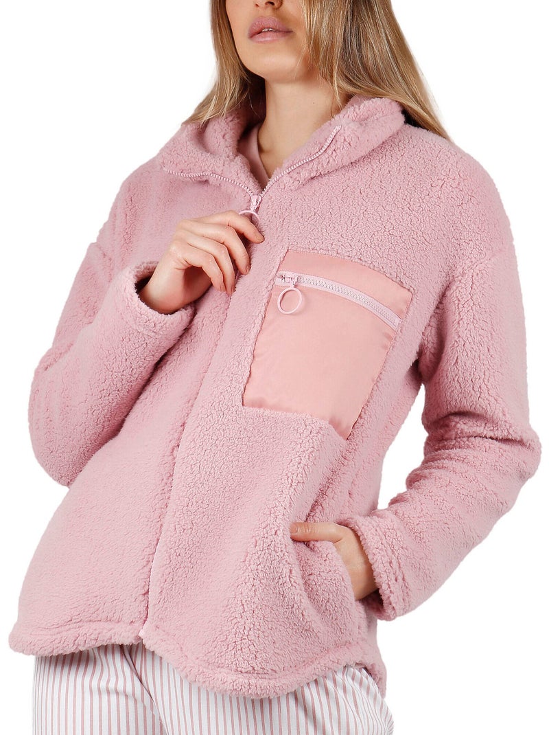 Veste d'intérieur soft home Rose - Kiabi