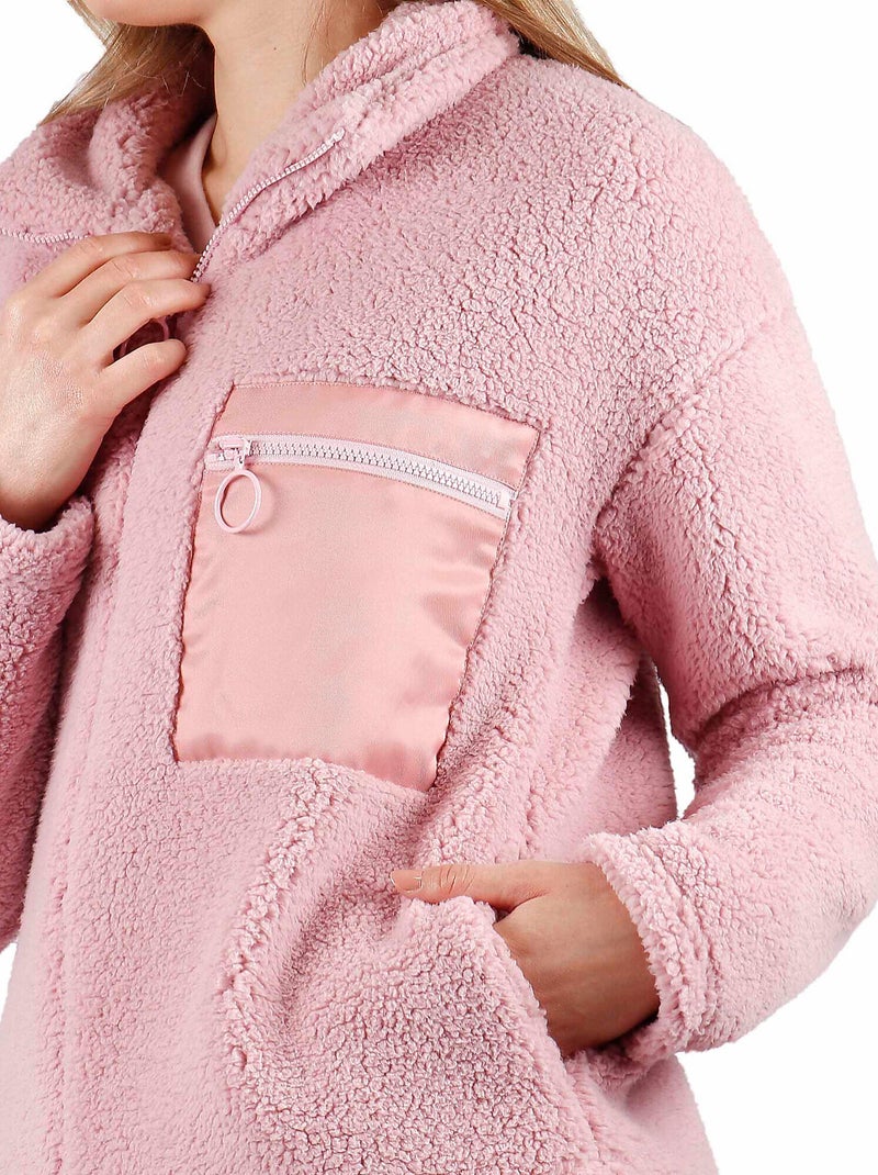 Veste d'intérieur soft home Rose - Kiabi