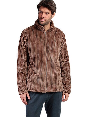 Veste d'intérieur zippée cinnamon