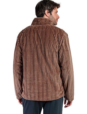 Veste d'intérieur zippée cinnamon