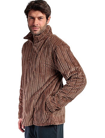 Veste d'intérieur zippée cinnamon