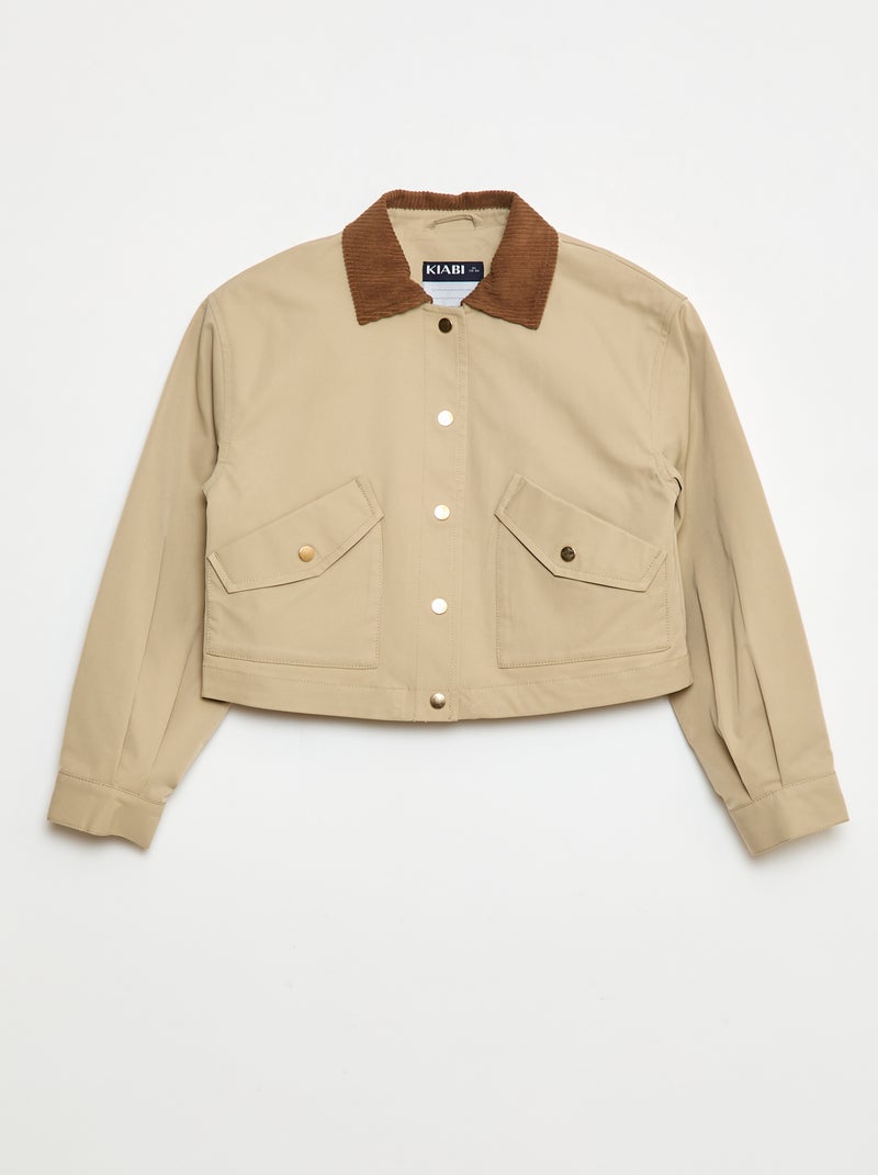 Veste droite workwear Beige - Kiabi
