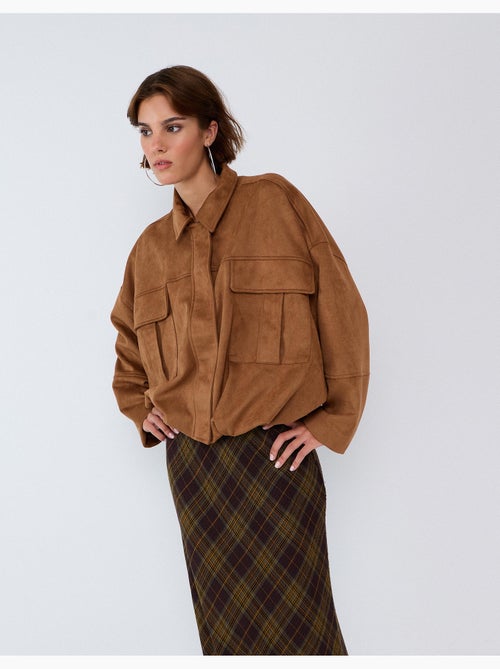 Veste effet daim, mo fashion - Kiabi