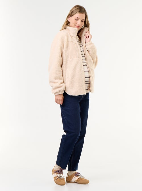 Veste effet moutonné de maternité et portage - Kiabi
