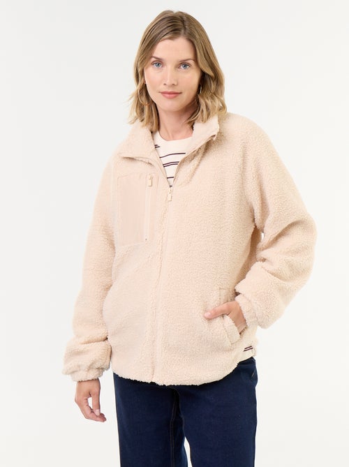 Veste effet moutonné de maternité et portage - Kiabi