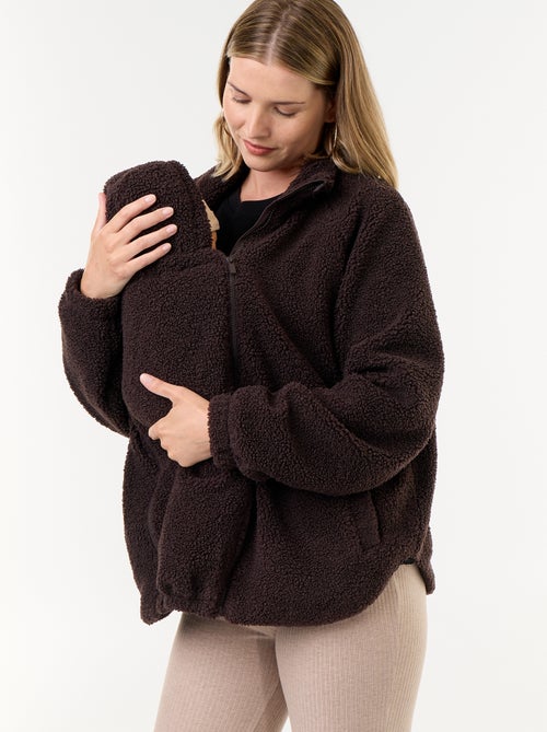 Veste effet moutonné de maternité et portage - Kiabi