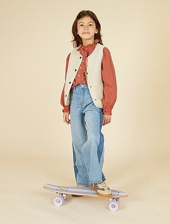 Veste effet moutonnée sans manches