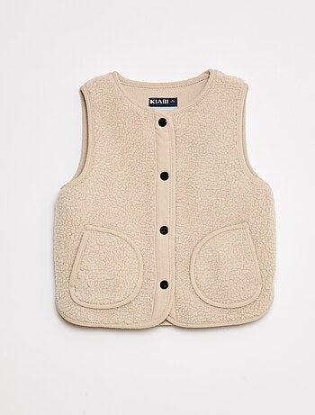 Veste effet moutonnée sans manches