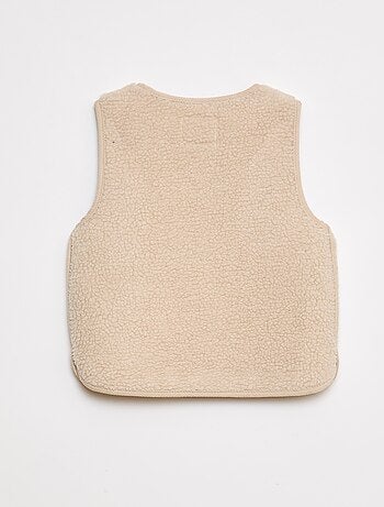 Veste effet moutonnée sans manches