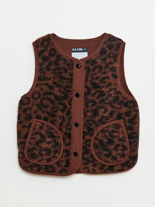 Veste effet moutonnée sans manches - Kiabi