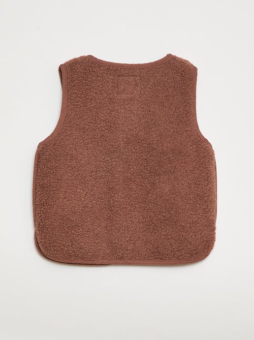 Veste effet moutonnée sans manches - Kiabi