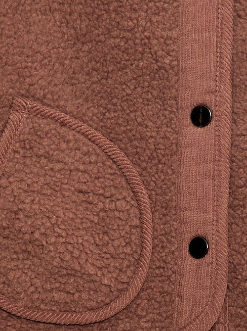 Veste effet moutonnée sans manches - Kiabi