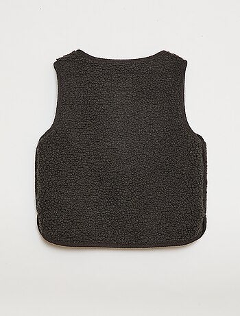 Veste effet moutonnée sans manches