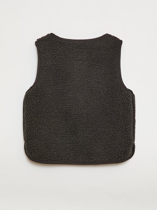Veste effet moutonnée sans manches - Kiabi