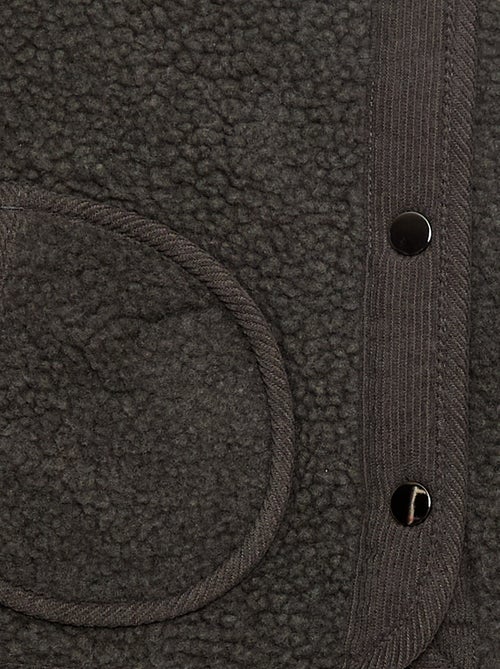 Veste effet moutonnée sans manches - Kiabi