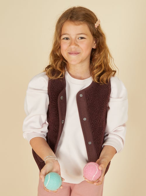 Veste effet moutonnée sans manches - Kiabi