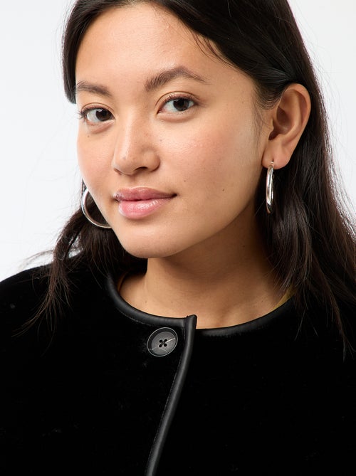 Veste effet pelucheux col rond - Kiabi