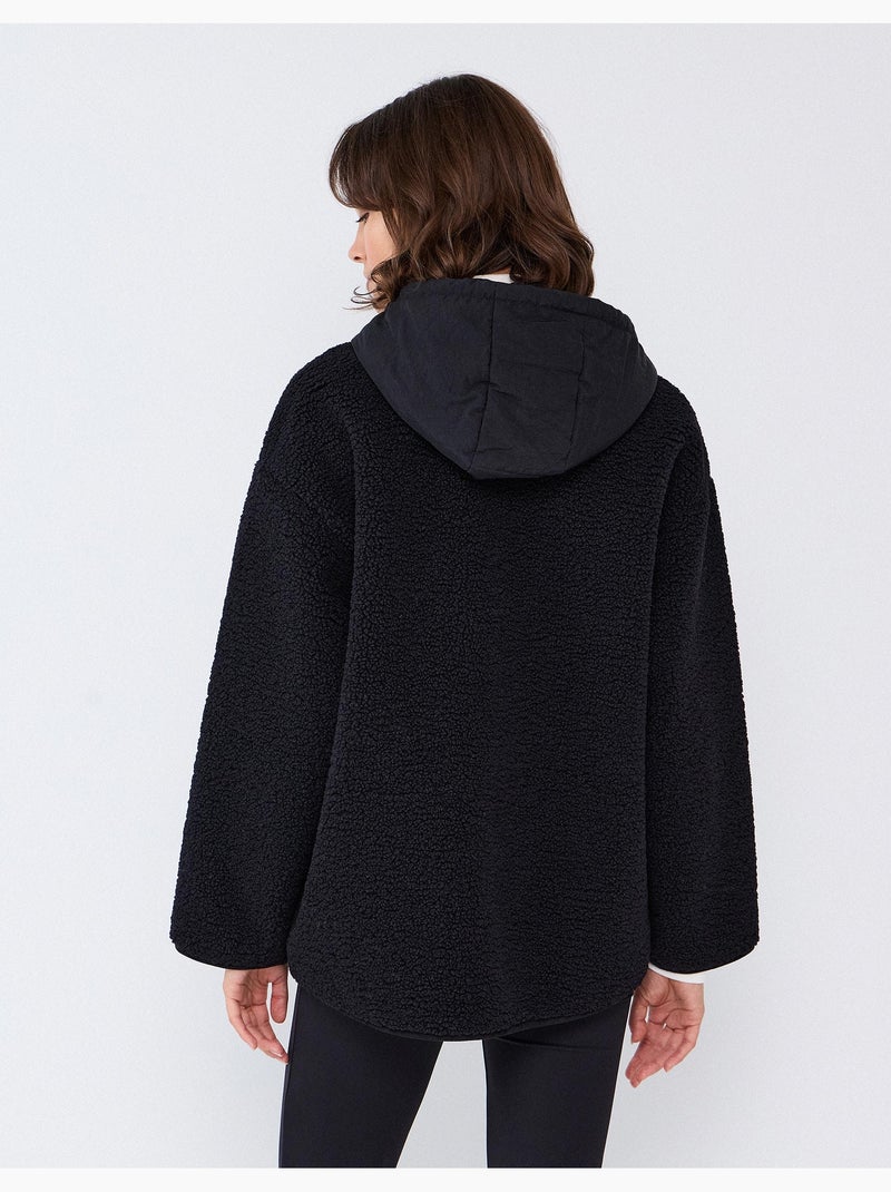 Veste effet sherpa, mo fashion Noir - Kiabi