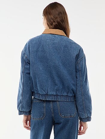 Veste en coton avec col velours côtelé