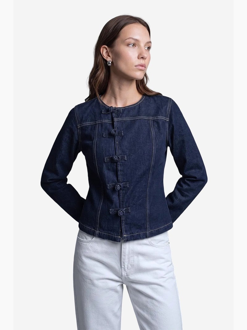 Veste en coton dilvin Bleu outremer - Kiabi