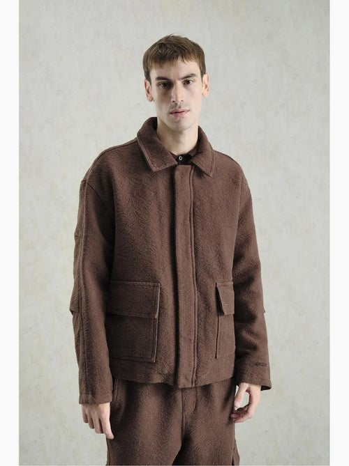 Veste en coton jacquard texturé giesto - Kiabi